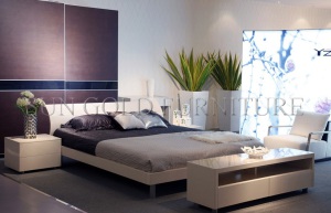 Modern Elegant Home Furniture High Gloss Bedroom Sets (SZ-BF079)